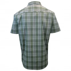 Columbia Men's Olive Plaid Thirty Mile Ledge EXS S/S Woven Shirt (316) Medium