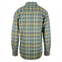 New Arrivals Carhartt Men's Sage Green Seafoam Gold Plaid Snap Front L/S Woven Shirt (S07)