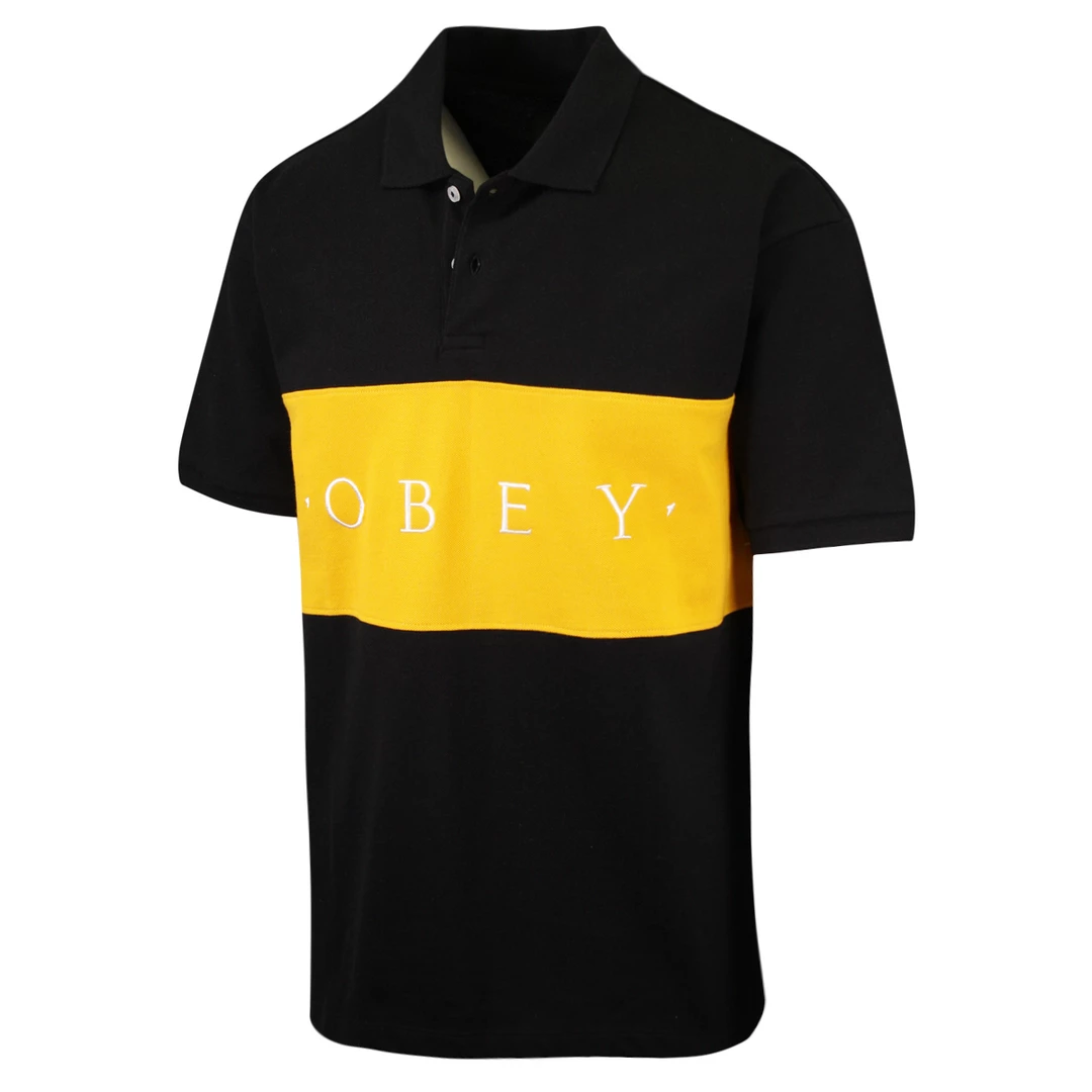 OBEY Men's Color Block Button S/S Polo Shirt (S34) 11 OBEY Men's Color Block Button S/S Polo Shirt (S34)