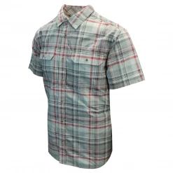 Spotted Clothing PrAna Men's Tower Grey Maroon Plaid S/S Woven Shirt (S19)