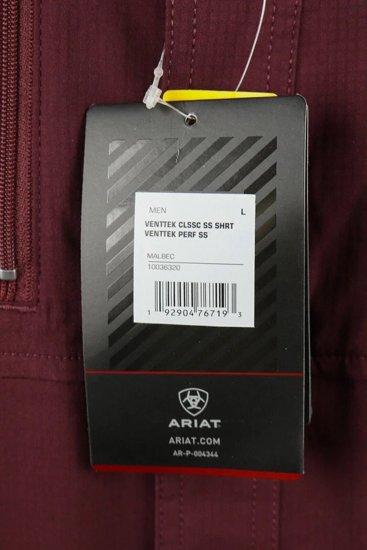 Ariat Men's Maroon Ariattek Heat Series S/S Woven Shirt 10 Ariat Men's Maroon Ariattek Heat Series S/S Woven Shirt