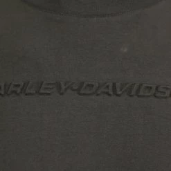 Harley-Davidson Men's Black Embossed Text S/S T-Shirt