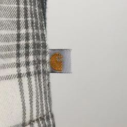 Carhartt Women's Black Grey White Plaid Snap On Button Sherpa Lined Shirt Jacket Long Sleeve