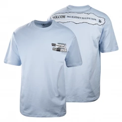 Volcom Men's Light Blue We Happen To Live Now S/S T-Shirt (S12)