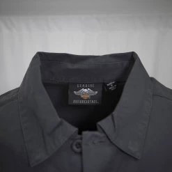 Harley-Davidson Men's Solid Grey HDMC S/S Woven Shirt (S12) 15 Harley-Davidson Men's Solid Grey HDMC S/S Woven Shirt (S12)
