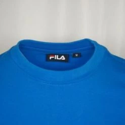 FILA Men's Azure Blue Logo S/S T-Shirt (185) Medium