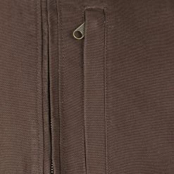 Carhartt Men's Dark Brown Full Swing Loose Fit Duck Fleece-Lined Jacket (S08) Mens