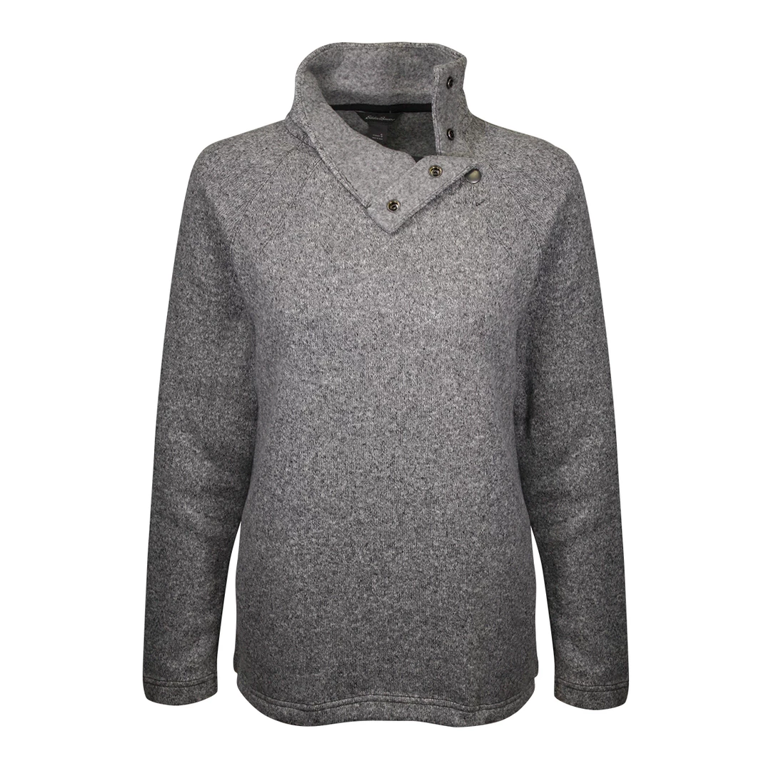Clearance Eddie Bauer Women's Three Snap On Button Mock Neck Sweater (S04) 18 Clearance Eddie Bauer Women's Three Snap On Button Mock Neck Sweater (S04)