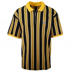 OBEY Men's Radar Classic Vertical Stripe Zip S/S Polo Shirt (S24)