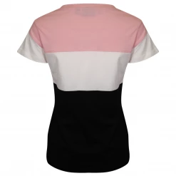 FILA Women's White & Pink Three Tone Logo S/S T-Shirt
