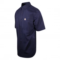 New Arrivals Carhartt Men's Navy Rugged Professional Series Canvas S/S Woven Shirt (S02)