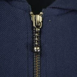 OBEY Men's Navy Red Purple Full Zip L/S Polo Shirt (S12)