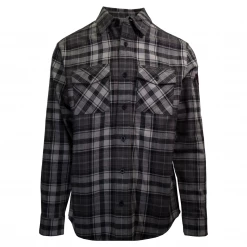 Harley-Davidson Men's Grey White Plaid L/S Woven Shirt (S03)