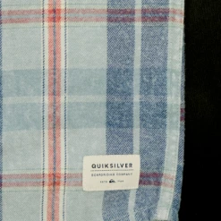 Quik Silver Quiksilver Boy's Pastel Blue Red L/S Flannel Shirt (S03) 10 Quik Silver Quiksilver Boy's Pastel Blue Red L/S Flannel Shirt (S03)