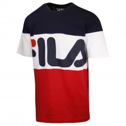 FILA Men's Classic Navy White Red Vialli S/S Tee (Size XS)