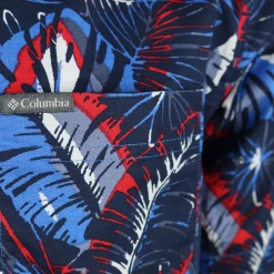 Columbia Men's Navy Blue Red Palm Leaves Rapid Rivers S/S Woven Shirt (432)