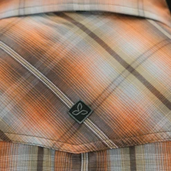 Spotted Clothing PrAna Men's Orange Brown Grey Plaid S/S Woven Shirt (S16)