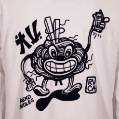 RVCA Men's White Send Noodles L/S T-Shirt (S17) 11 RVCA Men's White Send Noodles L/S T-Shirt (S17)