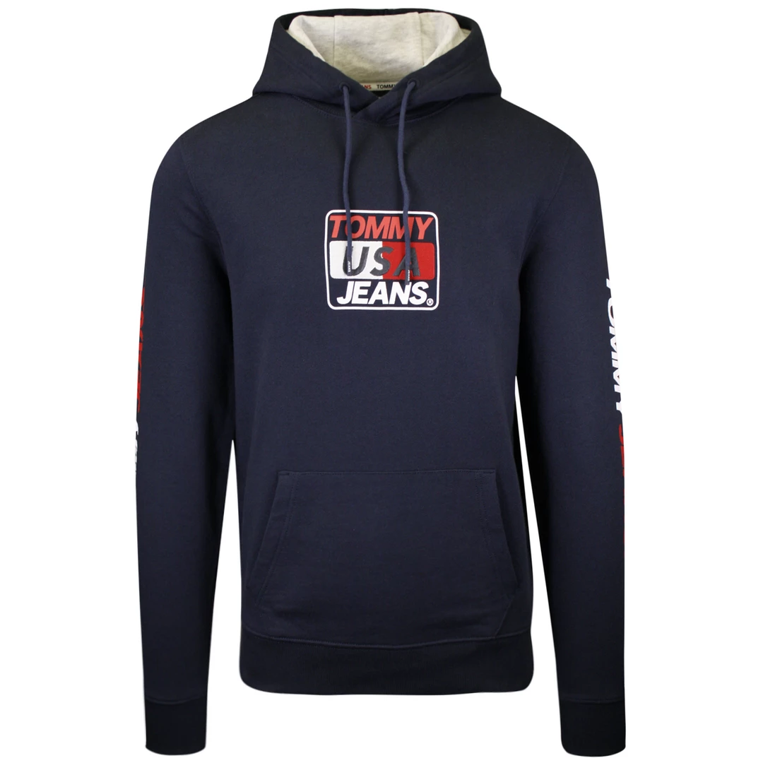 Tommy Hilfiger Tommy Jeans Men's Essential Graphic Pull Over Hoodie 8 Tommy Hilfiger Tommy Jeans Men's Essential Graphic Pull Over Hoodie