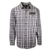 Harley-Davidson Men's Check Badge Grey Plaid L/S Woven Shirt (S49)
