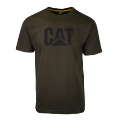 Caterpillar Men's Solid Color 3D Trademark S/S T-Shirt (S01)