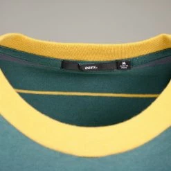 OBEY Men's Green Blue Yellow Striped S/S T-Shirt