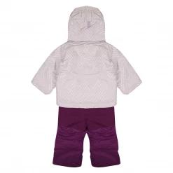 Columbia Girl's Lilac Stripe Outgrown Frosty Slope 2PC Jacket & Bib Winter Set