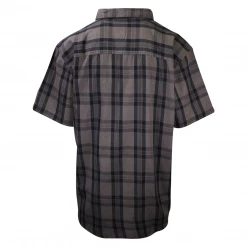 Harley-Davidson Men's Grey Navy Plaid S/S Woven Shirt