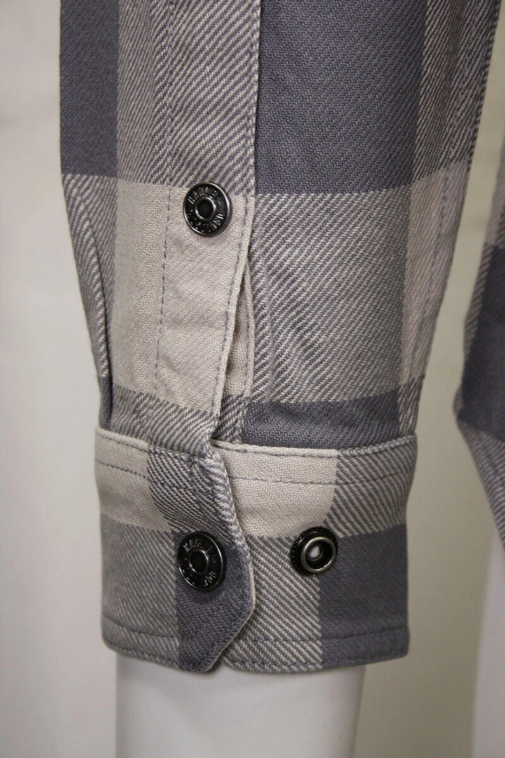 Harley-Davidson Men's No. 1 Grey Cream Plaid L/S Woven Shirt (S40) 9 Harley-Davidson Men's No. 1 Grey Cream Plaid L/S Woven Shirt (S40)