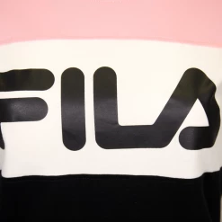 FILA Women's Cream & Pink Three Tone Logo S/S T-Shirt