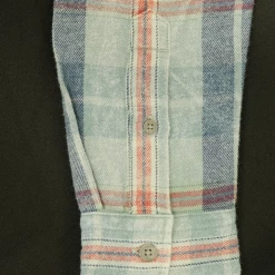 Quik Silver Quiksilver Boy's Pastel Blue Red L/S Flannel Shirt (S03) 11 Quik Silver Quiksilver Boy's Pastel Blue Red L/S Flannel Shirt (S03)