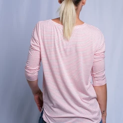 T-Shirts Roxy Women's Striped V-Neck L/S T-Shirt (S05)