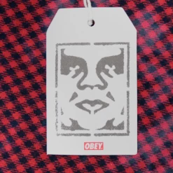 OBEY Women's Hot Pink Dark Navy Tie Dye Plaid L/S Shirt (S02)