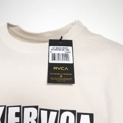 RVCA Men's Stone Beige Ransom BAKERVCA Relaxed Fit S/S T-Shirt (S06)