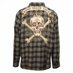 Harley-Davidson Men's Grey Plaid Ink King Since 1903 L/S Woven Shirt