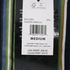 Mens Volcom Men's Moss Stone Fleeter Crew S/S T-Shirts (S11)