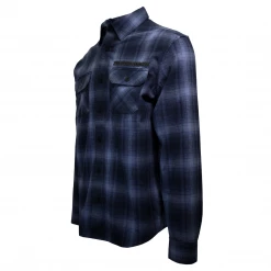 Harley-Davidson Men's Blue Plaid Skull L/S Woven Shirt (S01)