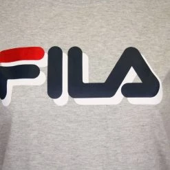 FILA Women's Grey Big Shadowed Logo S/S T-Shirt