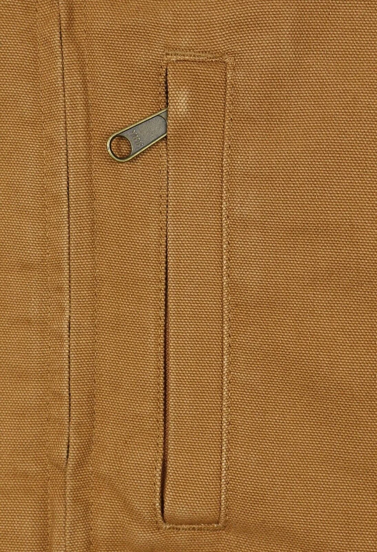 Carhartt Men's Golden Brown Loose Fit Duck Sherpa-Lined Mock-Neck Vest (S02A) 6 Carhartt Men's Golden Brown Loose Fit Duck Sherpa-Lined Mock-Neck Vest (S02A)