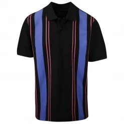 OBEY Men's Maps Vertical Striped Button S/S Polo Shirt (S30)