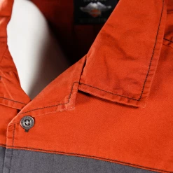 Harley-Davidson Men's Three Tone Red Grey Black S/S Woven Shirt (S28) 14 Harley-Davidson Men's Three Tone Red Grey Black S/S Woven Shirt (S28)