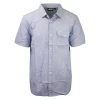 VANS Men's True Blue Cross Hatch-B S/S Woven Shirt
