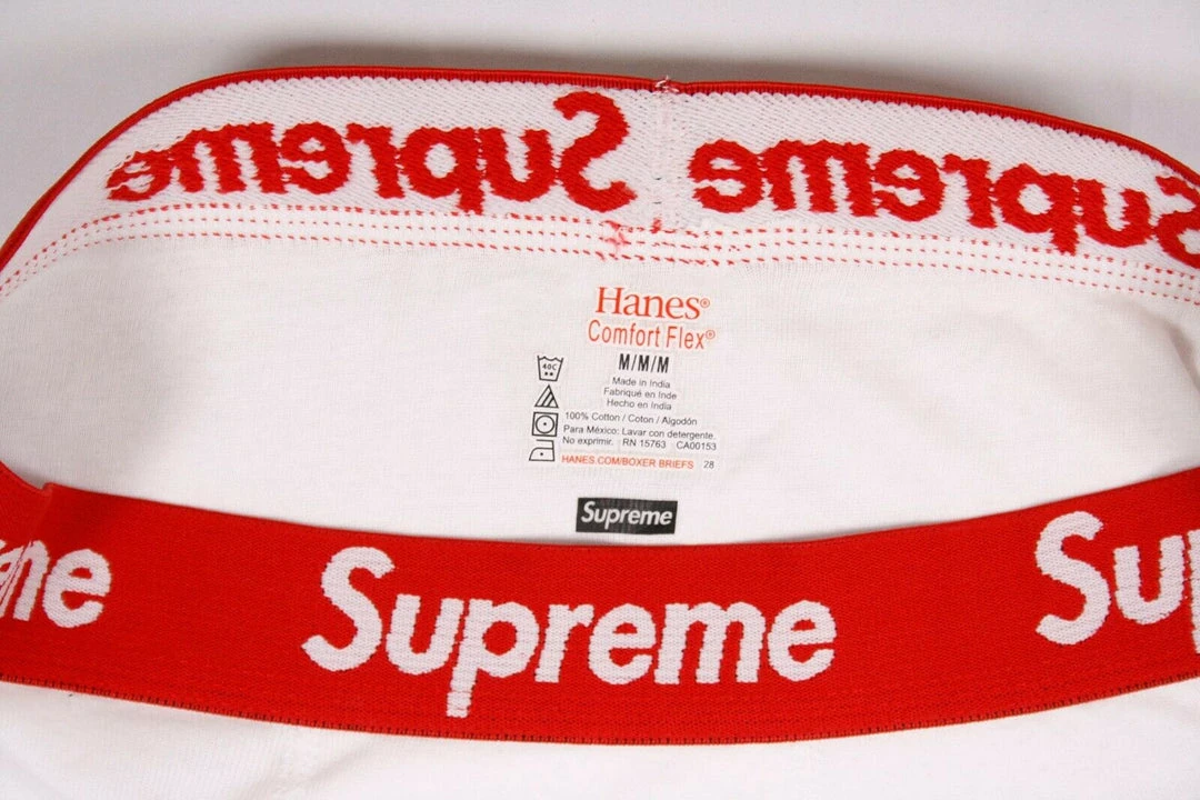 Supreme Men's 100% Authentic Single Pack White Boxer Briefs 5 Supreme Men's 100% Authentic Single Pack White Boxer Briefs
