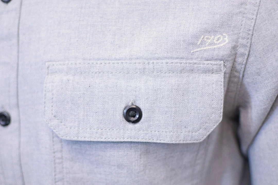 Harley-Davidson Men's Slim Fit Light Grey L/S Woven 150 11 Harley-Davidson Men's Slim Fit Light Grey L/S Woven 150