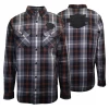 Harley-Davidson Men's Charcoal Red Plaid L/S Woven Shirt (S08) 1 Harley-Davidson Men's Charcoal Red Plaid L/S Woven Shirt (S08)