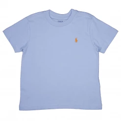 Polo Ralph Lauren Kid's Light Blue - Orange Pony Round Neck S/S T-Shirt (S21)