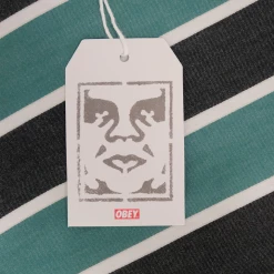 OBEY Men's Black & Green Wicker Stripe Camp L/S Shirt (S16) 13 OBEY Men's Black & Green Wicker Stripe Camp L/S Shirt (S16)