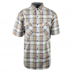 New Arrivals Carhartt Men's Indigo Brown Green Hue Plaid Relaxed Fit S/S Woven Shirt (S16)
