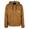 Carhartt Men's Golden Brown Washed Duck Sherpa-Lined Utitlity Jacket (S04)