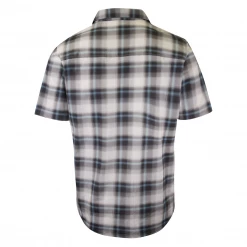 Kuhl Men's Classic White Grey Celeste Plaid S/S Woven Shirt (S05)